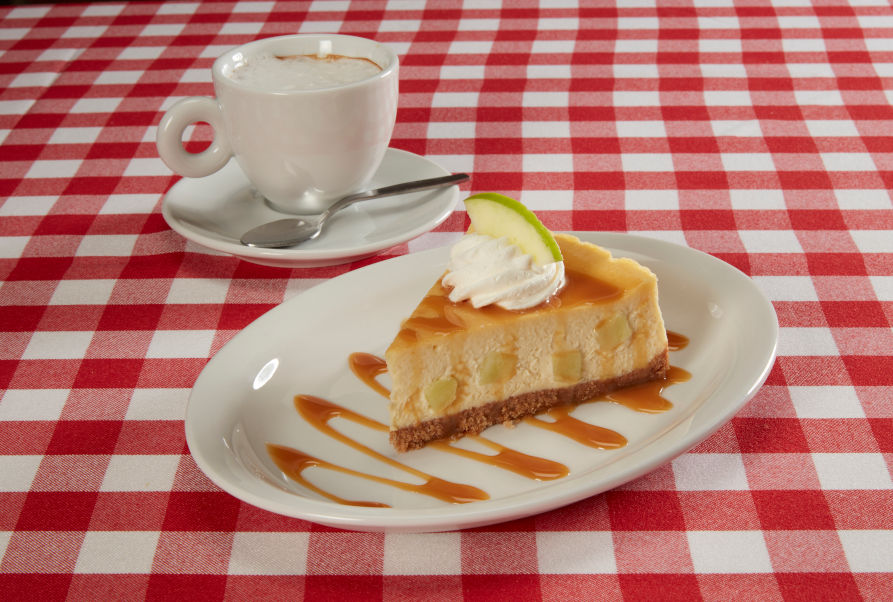 Apple Cheesecake on Table