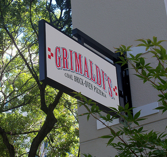 Grimaldi's sign outside